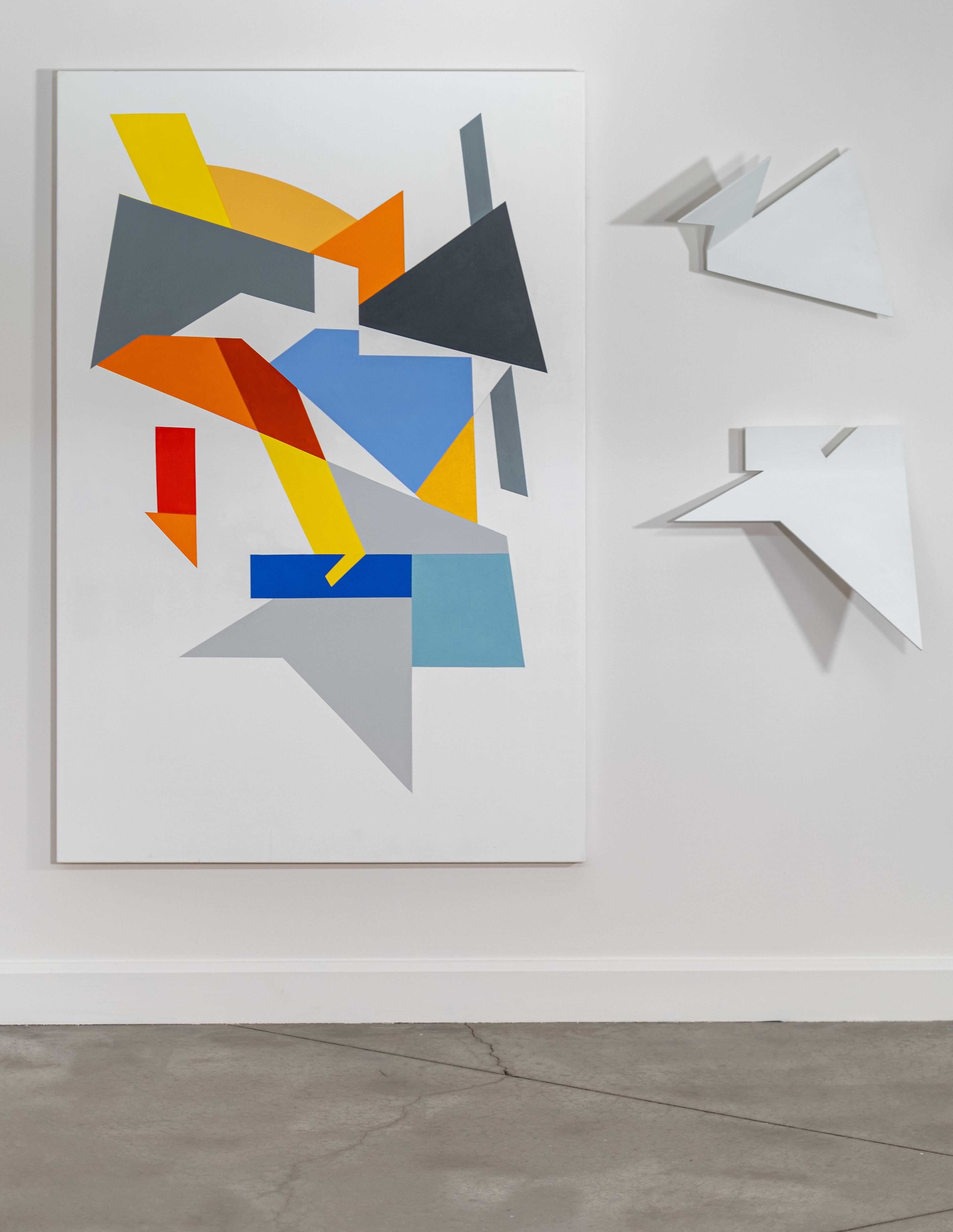 Cross/Cultural Now#2 - bunt, zeitgenössisch, abstrakt, Holz, Acryl auf Leinwand (Abstrakt), Painting, von Yvonne Lammerich