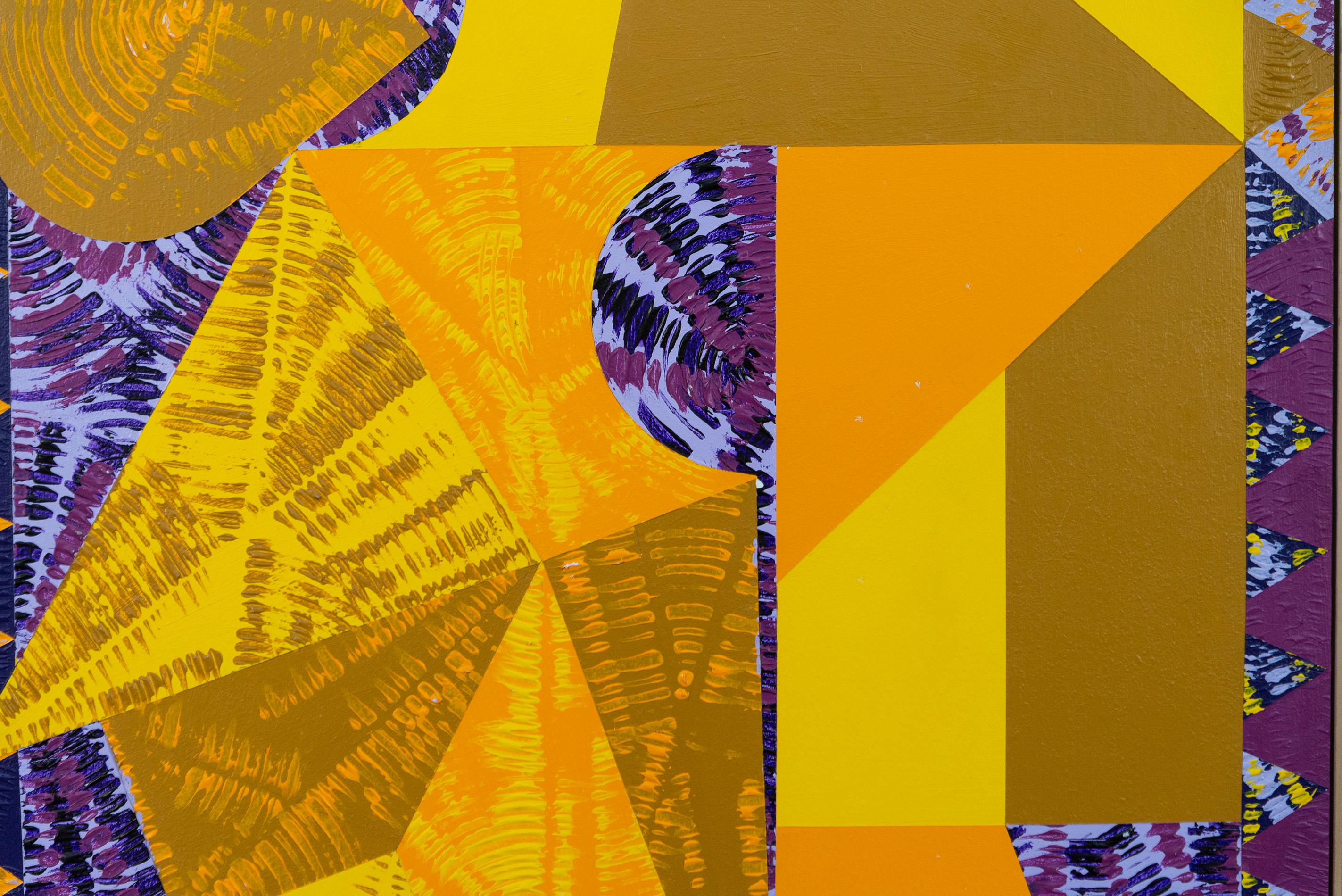 Currents#11 - kühn, bunt, zeitgenössisch, geometrisch abstrakt, Acryl auf Karton im Angebot 3