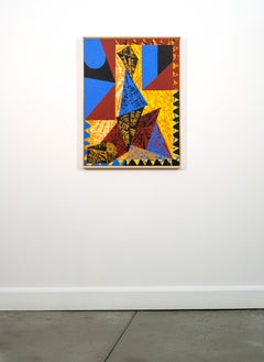 Current#9 - abstrait géométrique audacieux, coloré, contemporain, acrylique sur panneau