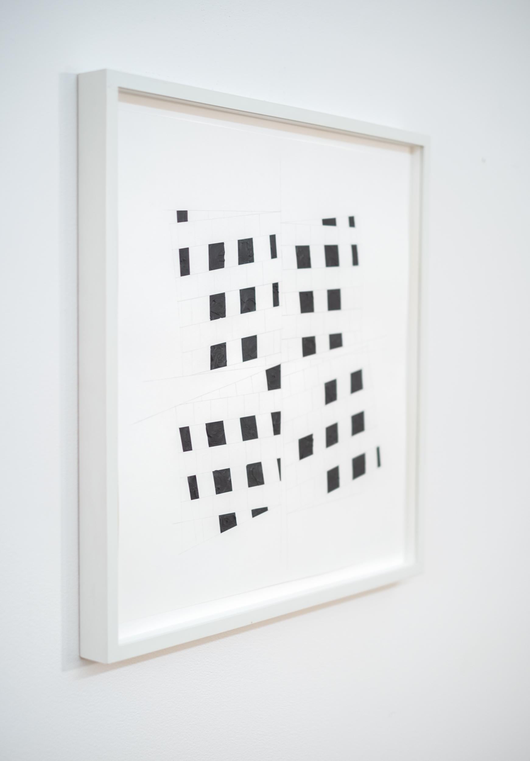 Time Space Zone #2 - astratto contemporaneo e geometrico,  matita, acrilico su carta in vendita 1