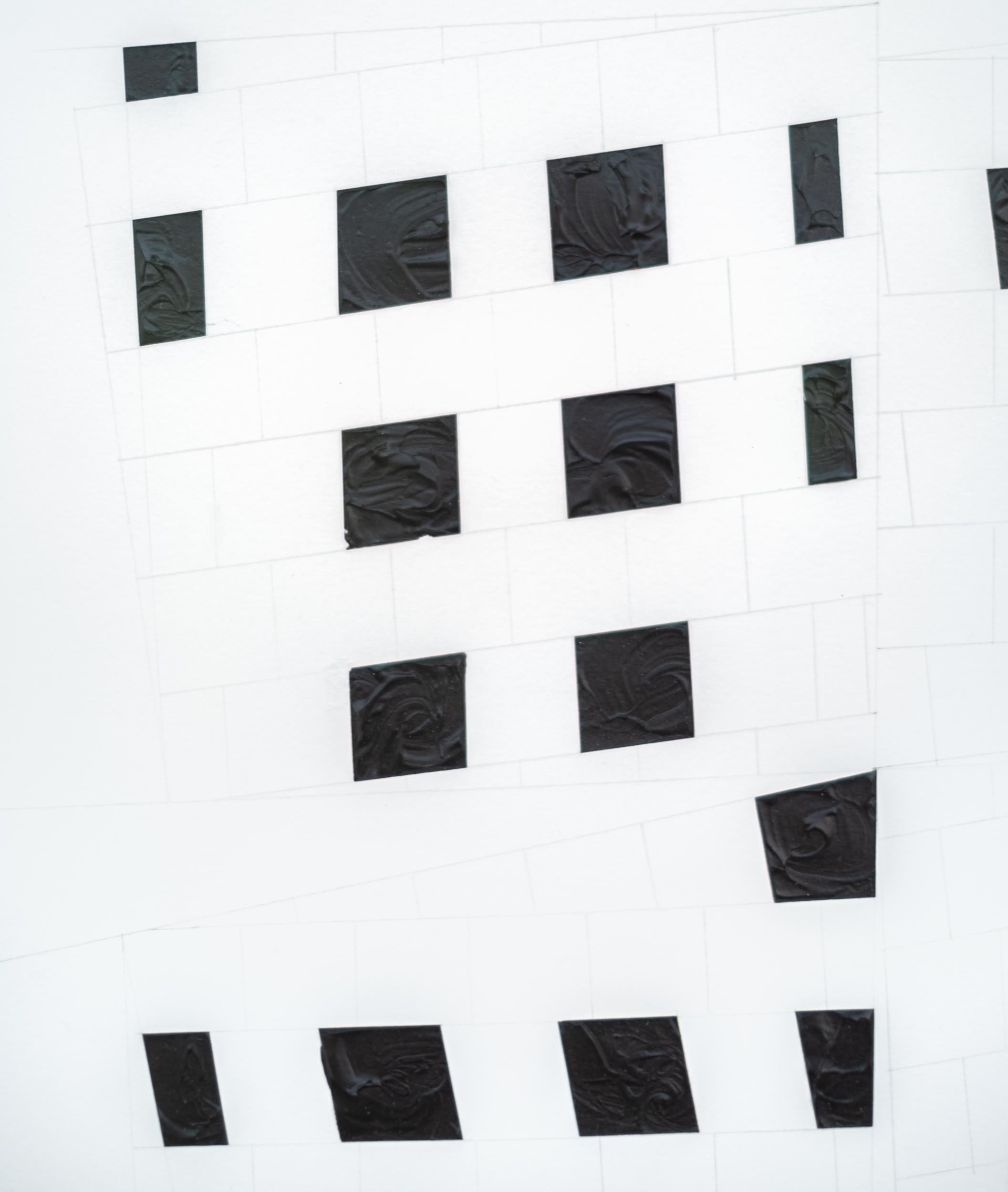 Time Space Zone #2 - astratto contemporaneo e geometrico,  matita, acrilico su carta in vendita 4