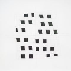 Time Space Zone #3 - astratto contemporaneo e geometrico, matita, acrilico su carta