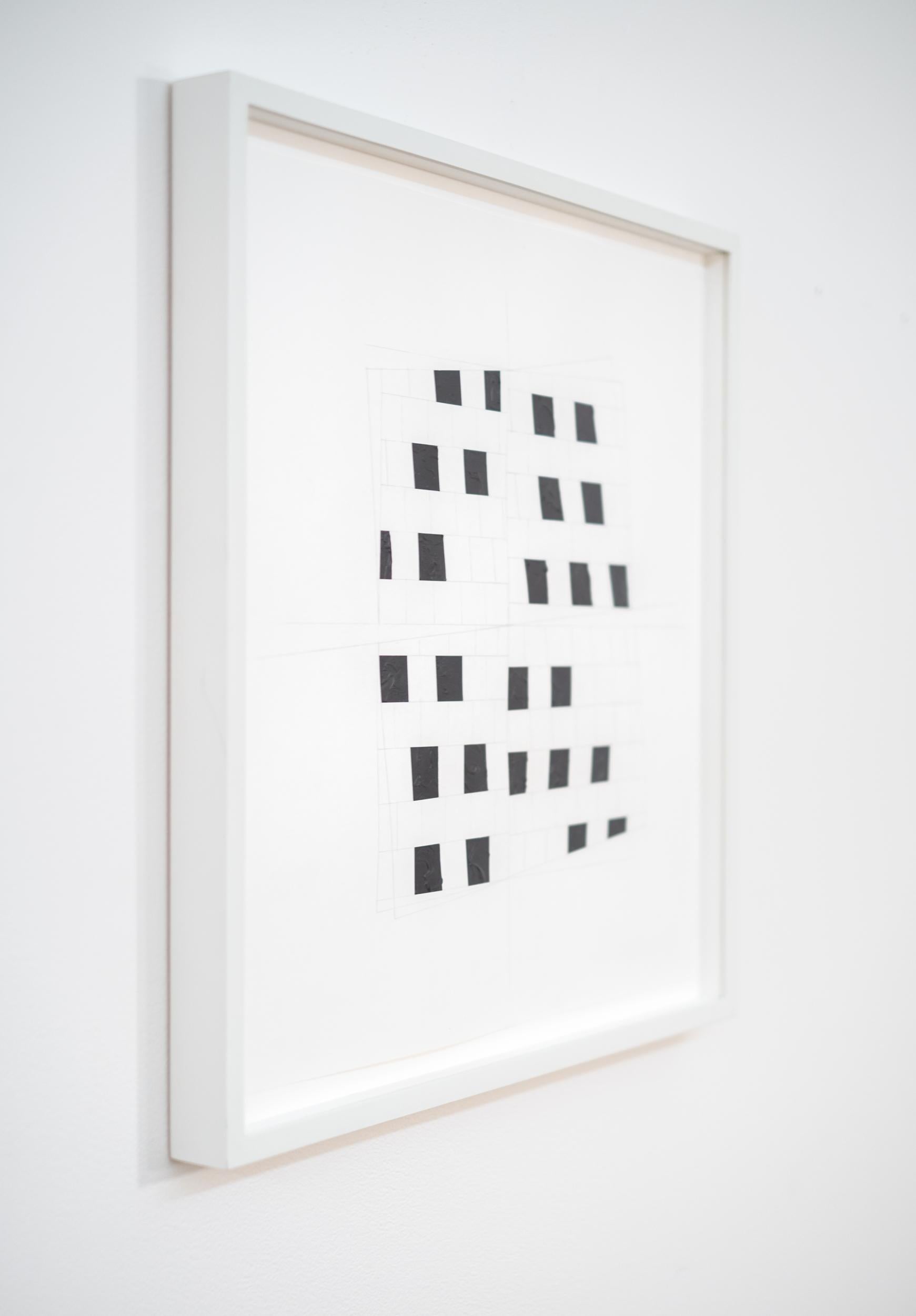 Time Space Zone #3 - zeitgenössische, geometrische Abstraktion,  Bleistift, Acryl auf Papier im Angebot 2