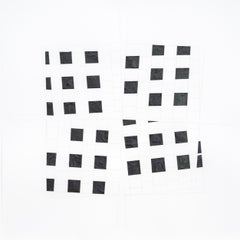 Time Space Zone #4 - astratto contemporaneo e geometrico,  matita, acrilico su carta