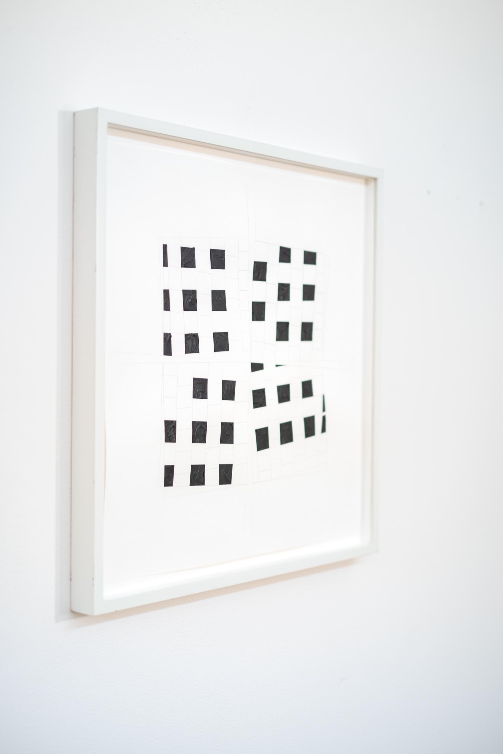 Time Space Zone #4 - astratto contemporaneo e geometrico,  matita, acrilico su carta in vendita 1
