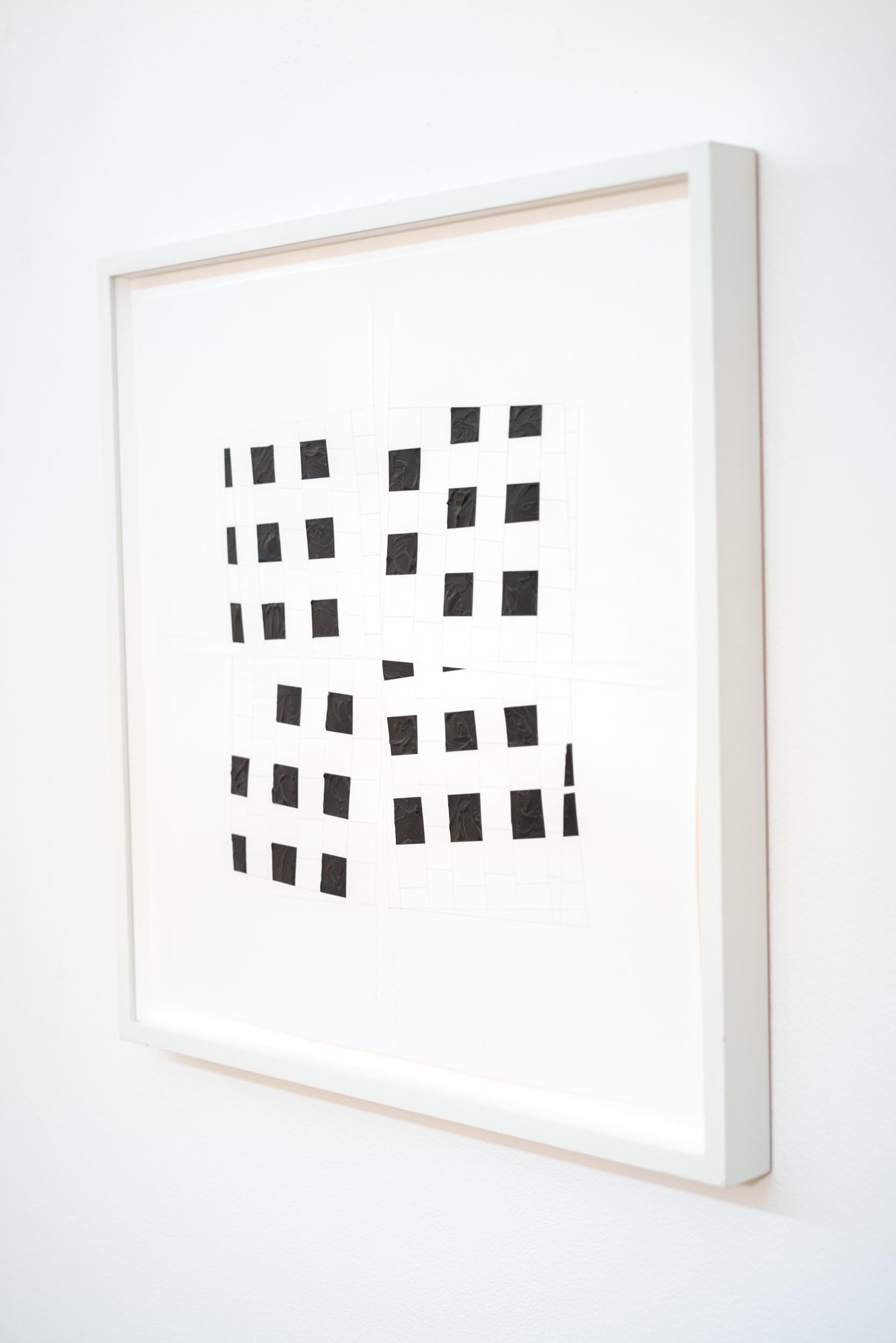 Time Space Zone #4 - astratto contemporaneo e geometrico,  matita, acrilico su carta in vendita 2
