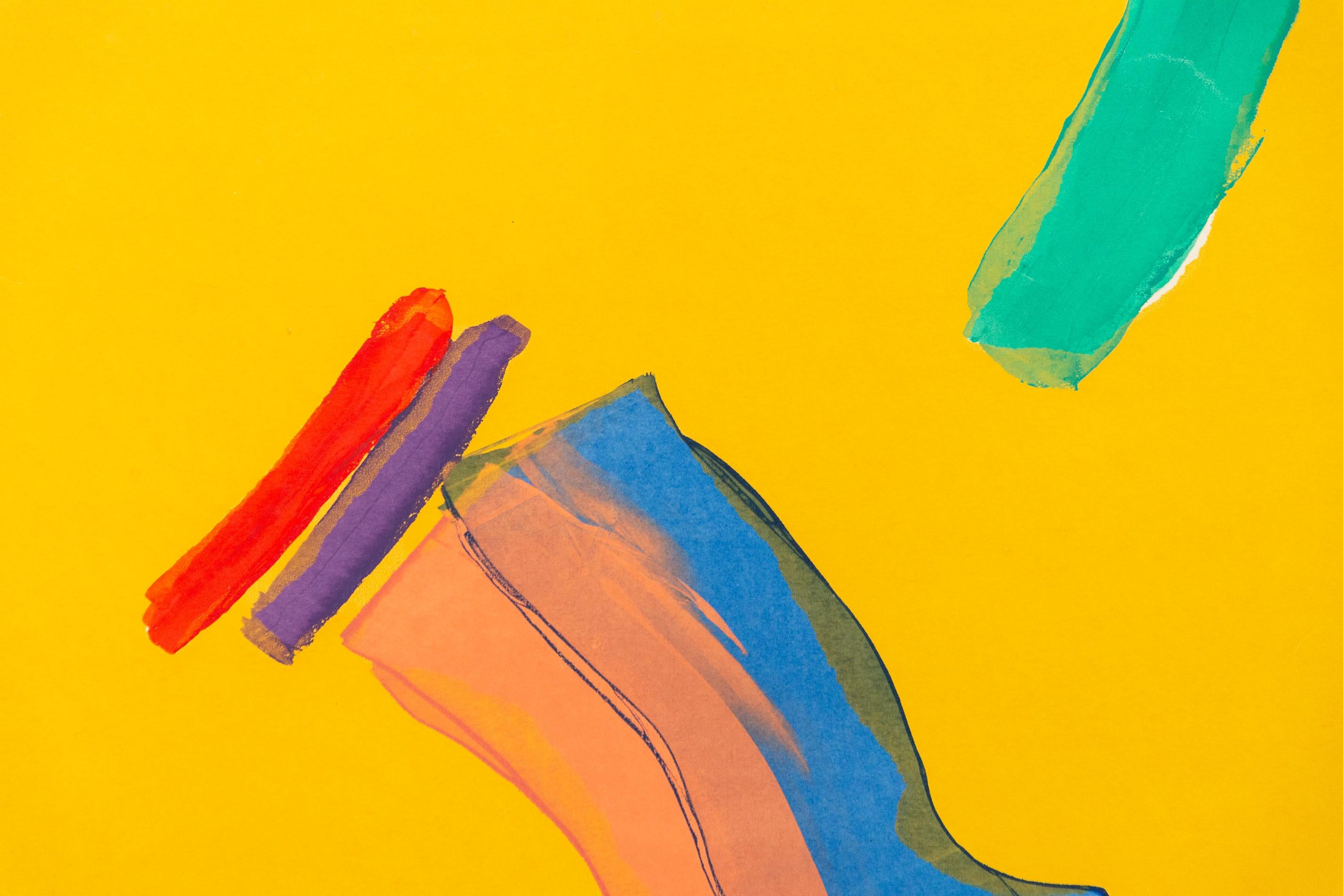 Moving Through - collage de papier coloré, contemporain, abstrait gestuel en vente 1