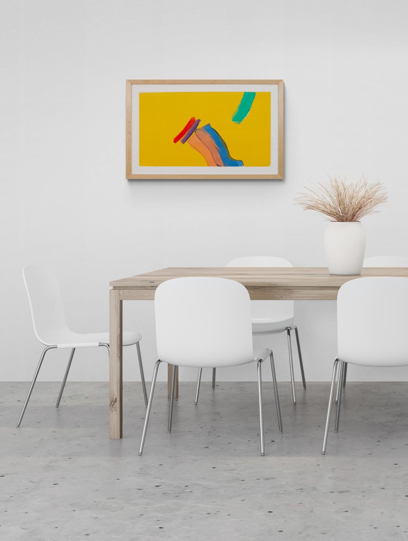 Moving Through - collage de papier coloré, contemporain, abstrait gestuel en vente 6