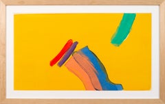 Moving Through - collage de papier coloré, contemporain, abstrait gestuel