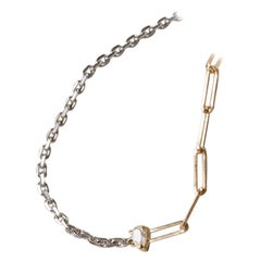 Yvonne Leon' Bracelet in 18k White and Yellow Gold with Pear Shape Diamond