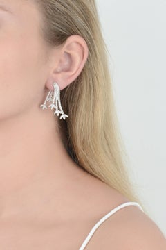 Yvonne Leon Cascade Diamonds White Gold Earrings