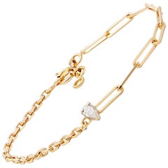Yvonne Leon's Bracelet in White and Yellow Gold 18 Karat with Diamond