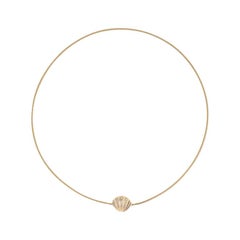 Yvonne Leon's Cable Shell Necklace in 18 Carat Gold with Diamonds