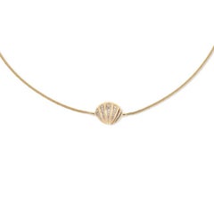 Yvonne Leon's Kabelschalen-Halskette aus 18 Karat Gold mit Diamanten