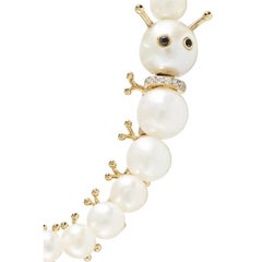 Yvonne Leon Collier ras du cou canard en or 18 carats avec perles et diamants