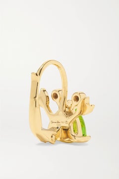 Yvonne Leon's Crab Earring in 18 Karat Yellow Gold with Peridot
