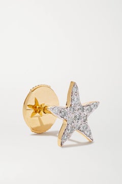 Yvonne Leon's Diamond Star Fish Earring in 18 Karat Yellow Gold