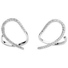 Yvonne Leon
s Double Ring Heart in 18 Carat White Gold and Diamonds