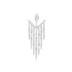 Yvonne Leon's Ear Jacket in 18 Carat White Gold and Diamonds