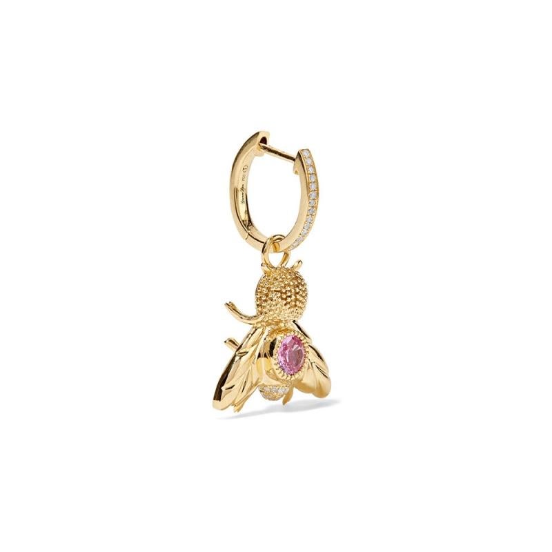 Earring in 18K yellow Gold 3gr approx.
Grey Diamonds 0,09ct approx.
Pink Sapphire 0,40ct approx.
Alpa System
Sold as a Single earring