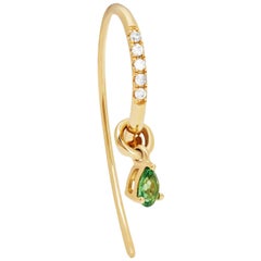 Yvonne Leon
s Earring in 18 Karat Yellow Gold with Diamonds and Tsavorites