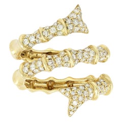 Yvonne Leon's Fish Pinky Ring in 18 Karat Yellow Gold with Diamonds