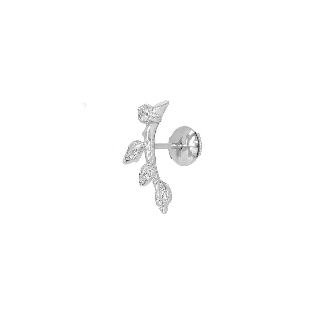 Yvonne Leon's Liane Stud Earring in 18 Carat White Gold and Diamonds In New Condition In Paris, FR