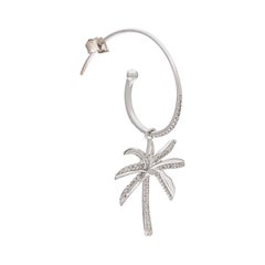 Yvonne Leon's Maxi Porte Cle Earring and Palm Charm in White Gold
