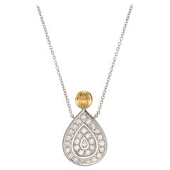 Yvonne Leon's Necklace in 18K Yellow and White Gold and Diamonds