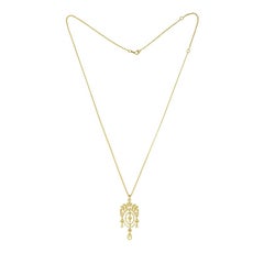 Yvonne Leon's Necklace in yellow Gold 18 Carat and Diamonds