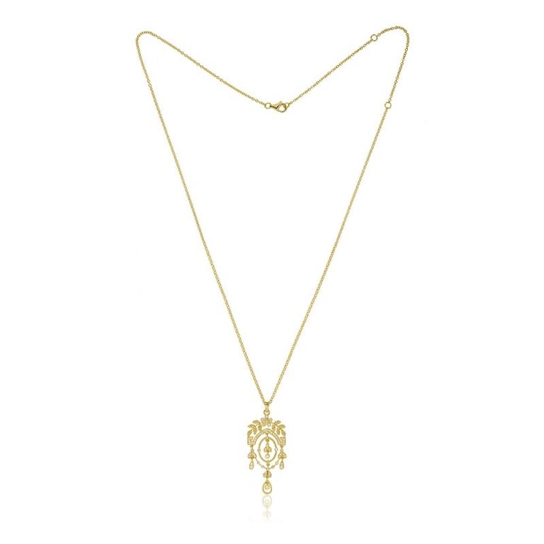 Yvonne Leon S Necklace In Yellow Gold 18 Carat And Diamonds For Sale At 1stdibs