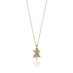 Yvonne Leon's Necklace Leopard "Carpet" in 18 Karat Gold Diamonds Tsavorites