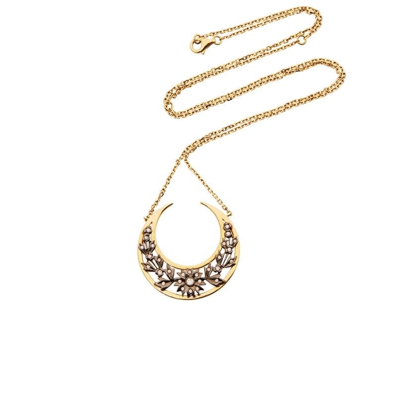 Necklace in Yellow Gold 18 carats 9,5gr approx.
Grey Diamonds 0,21ct approx.
