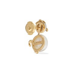 Yvonne Leon's Pair of Mismatch Mouse Earrings in 18K Gold in Diamonds and Pearls