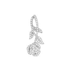 Yvonne Leon's Rose Earring in 18 Carat White Gold and Diamonds
