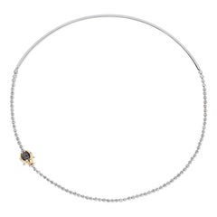 Yvonne Leon's Scarabee Necklace in 18 Carat White Gold White and Black Diamonds