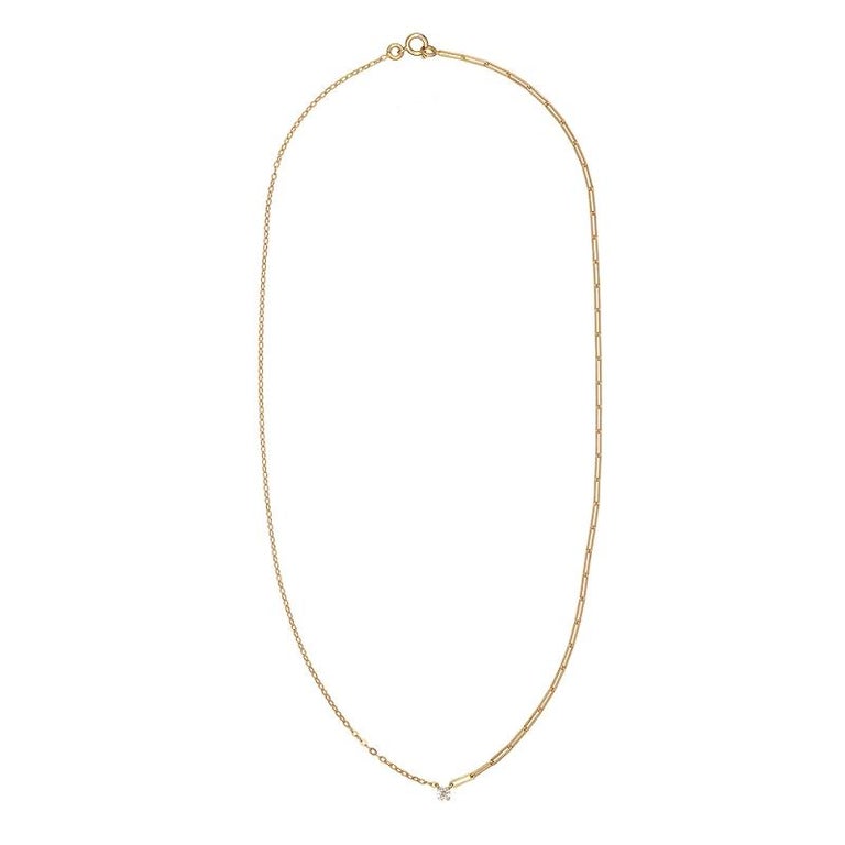 Yvonne Leon's Solitaire Necklace in 18 Karat Yellow Gold with Diamonds ...