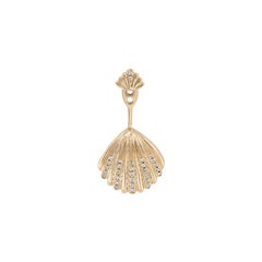 Yvonne Leon's Stud and Ear Jacket Shell in 18 Karat Yellow Gold and Diamonds