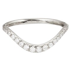 Yvonne Leon's Wave Ring in 18 Karat White Gold with Diamonds