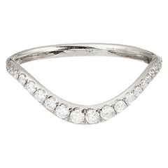 Yvonne Leon's Wave Ring in 18 Karat White Gold with Diamonds