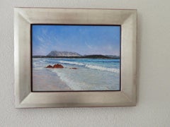 "La Tavolara / Mediterranean Blues (Sardinia), " Acrylic Painting