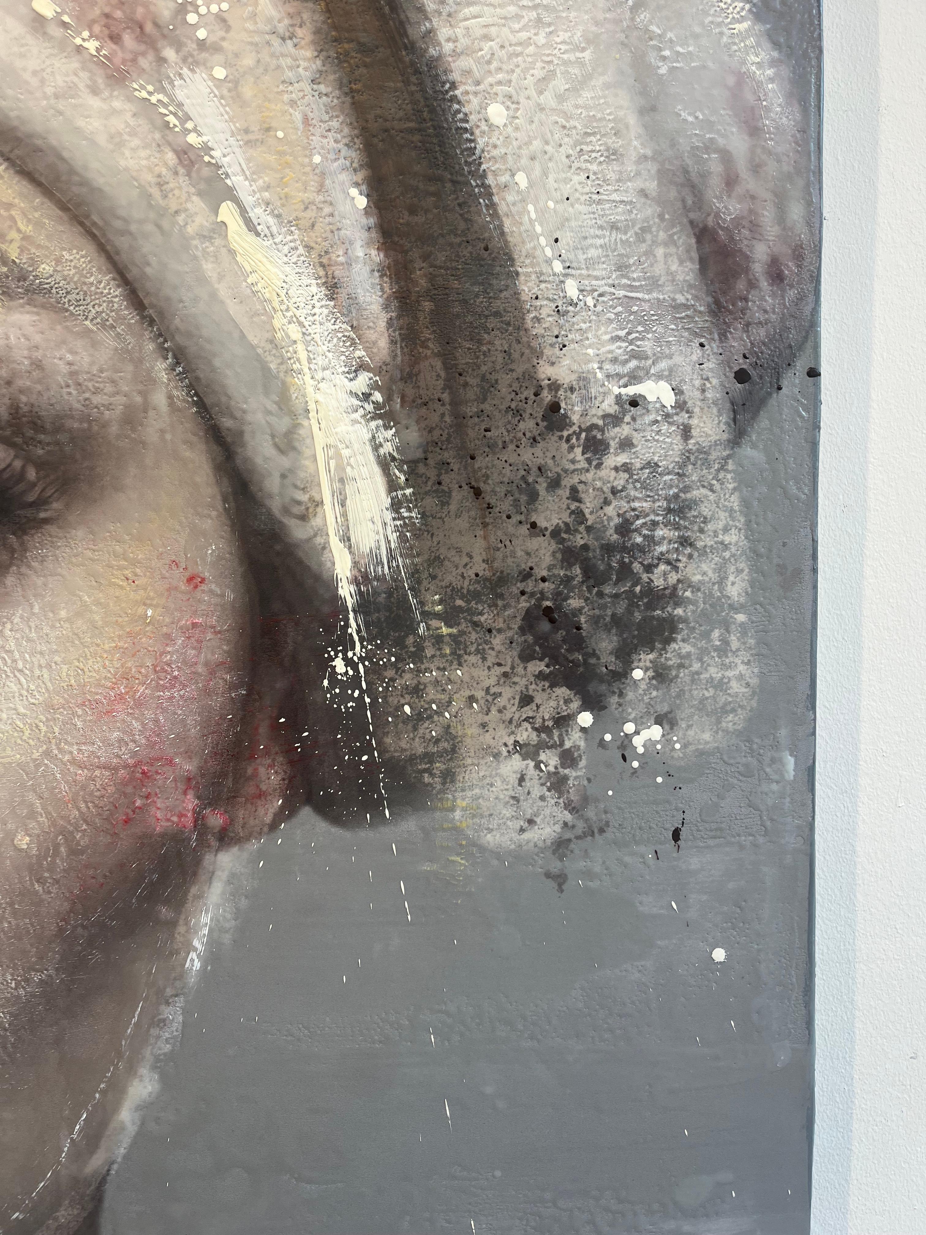 ''Allison'' Ritratto di ragazza olandese contemporaneo, pittura a tecnica mista 2