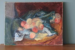 Vintage impressionist still life oil painting