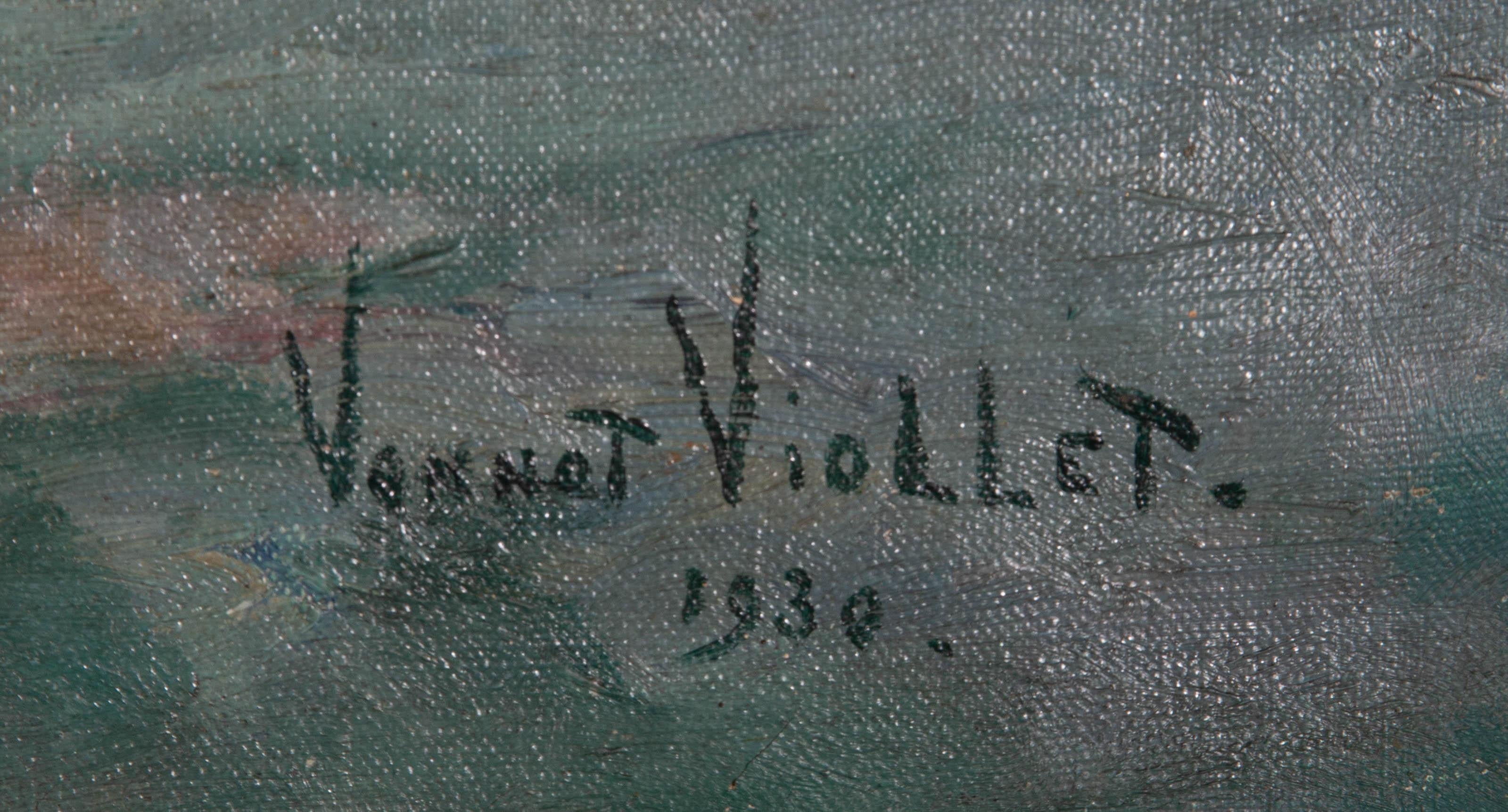 Yvonne Vonnot-Voillet (1883-1936) - 1930 Oil, Durance Through Parpaillon Pass 4