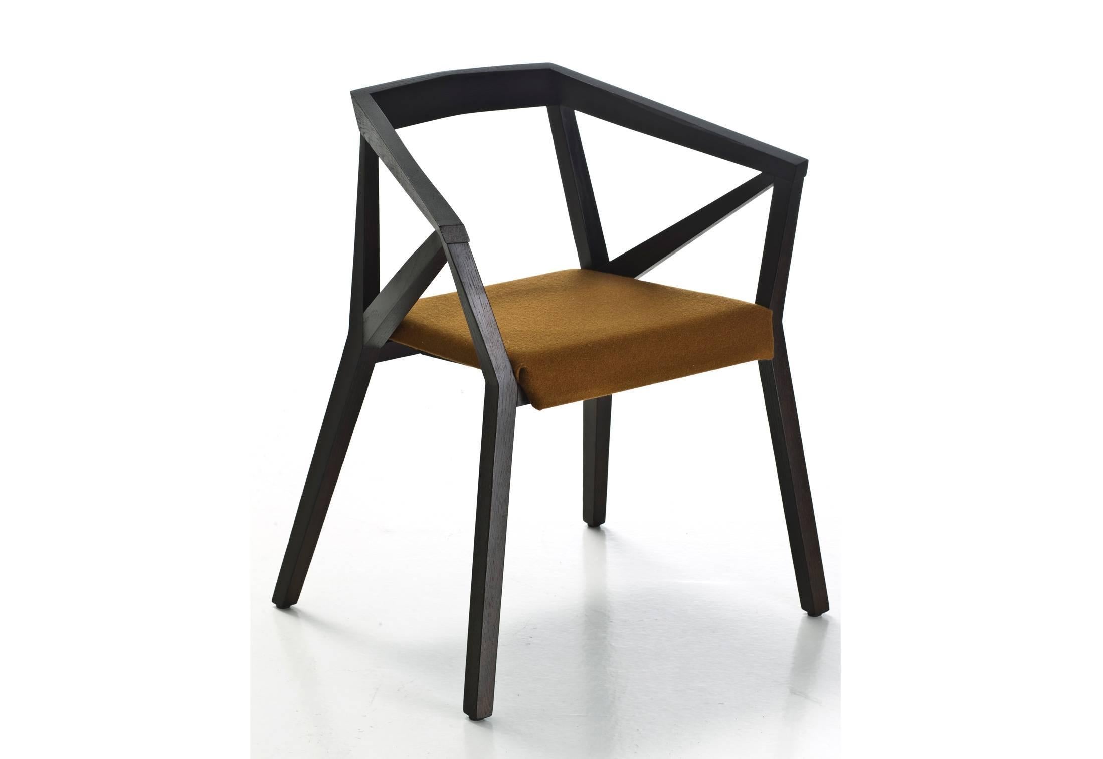 Modern YY Chair in Natural, Oiled or Black Oak with Seat in Fabric or Leather by Moroso For Sale