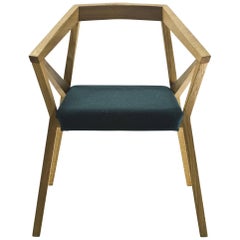 YY Chair in Natural, Oiled or Black Oak with Seat in Fabric or Leather by Moroso