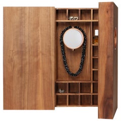 YY's Jewelry Cabinet, Walnut and Copper in Customizable Configurations