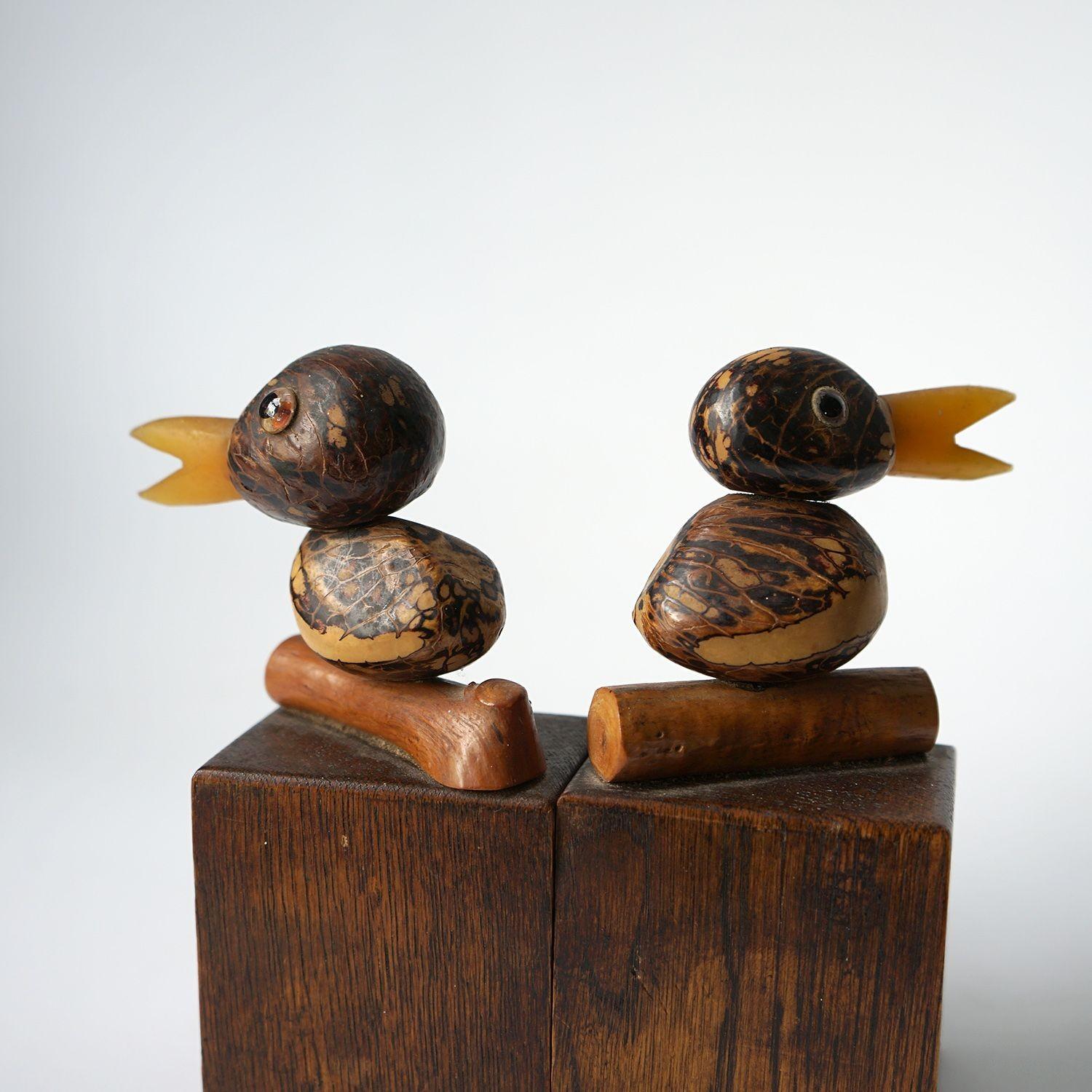 Yz Nut Bird Bookends by Henry Howell and Co. 1920's 2
