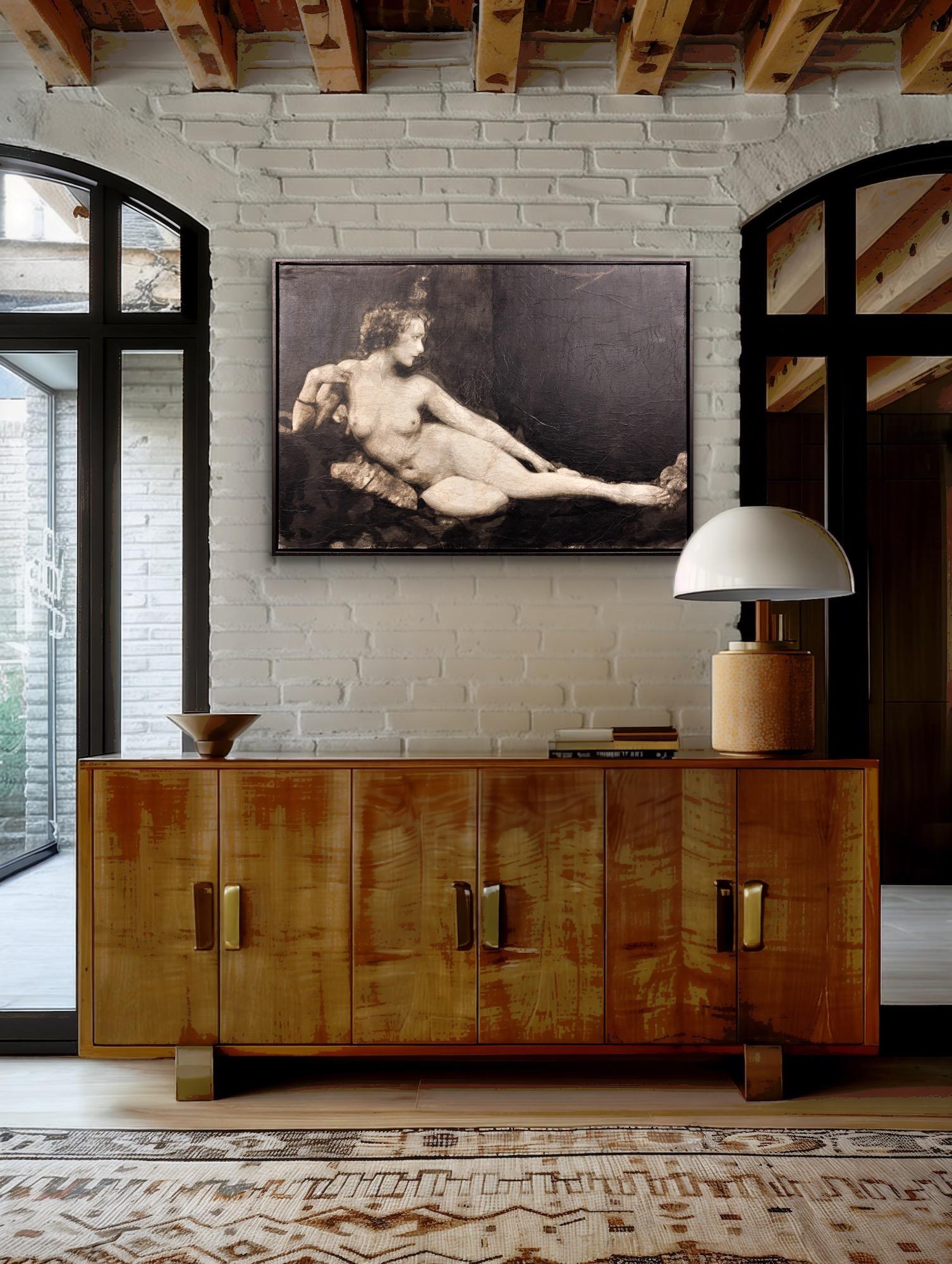 YZ Women From Another Century Who Are Alternately Fatal, Dreamy And Provocative - Black Nude Painting by YZ Yseult Dignan