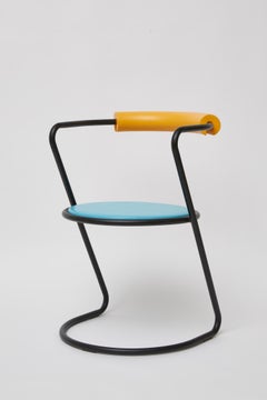 Z-Disk Chair, Black, Orange & Light Blue